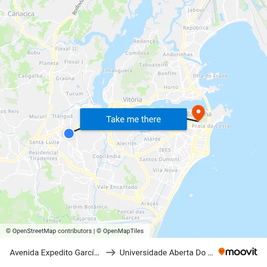 Avenida Expedito García, 958 to Universidade Aberta Do Brasil map
