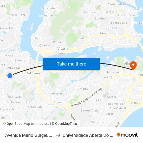 Avenida Mario Gurgel, 1961 to Universidade Aberta Do Brasil map