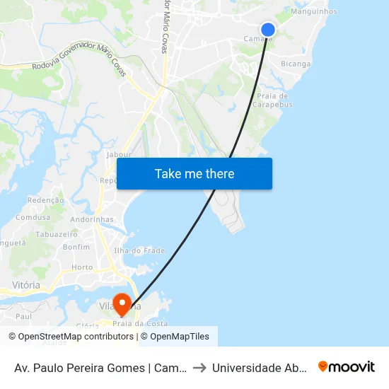 Av. Paulo Pereira Gomes | Campus Ucl Manguinhos to Universidade Aberta Do Brasil map