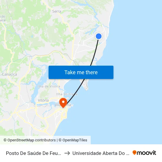 Posto De Saúde De Feu Rosa to Universidade Aberta Do Brasil map