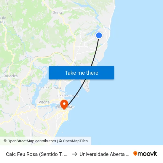 Caic Feu Rosa (Sentido T. Jacaraípe) to Universidade Aberta Do Brasil map