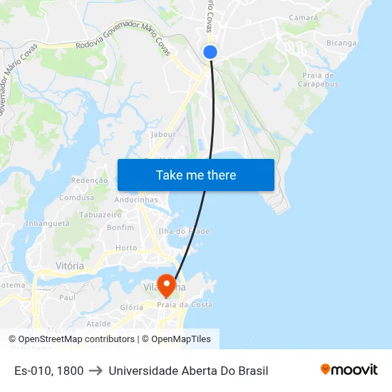 Es-010, 1800 to Universidade Aberta Do Brasil map