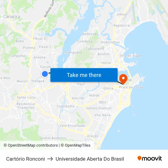 Cartório Ronconi to Universidade Aberta Do Brasil map
