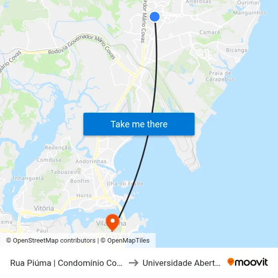 Rua Piúma | Condomínio Costa Do Marfim to Universidade Aberta Do Brasil map