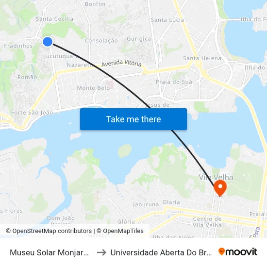 Museu Solar Monjardim to Universidade Aberta Do Brasil map