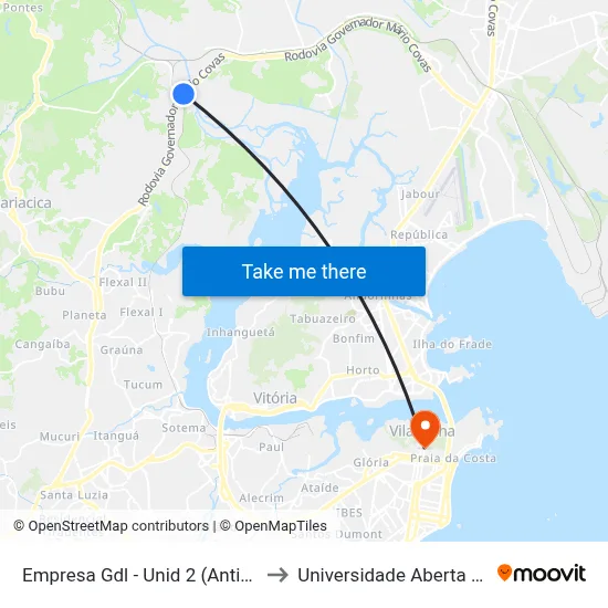 Empresa Gdl - Unid 2 (Antiga Silotec) to Universidade Aberta Do Brasil map