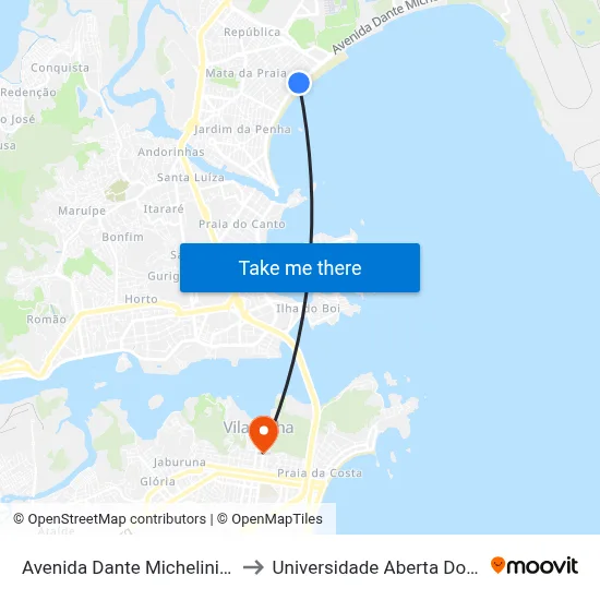 Avenida Dante Michelini, 1987 to Universidade Aberta Do Brasil map