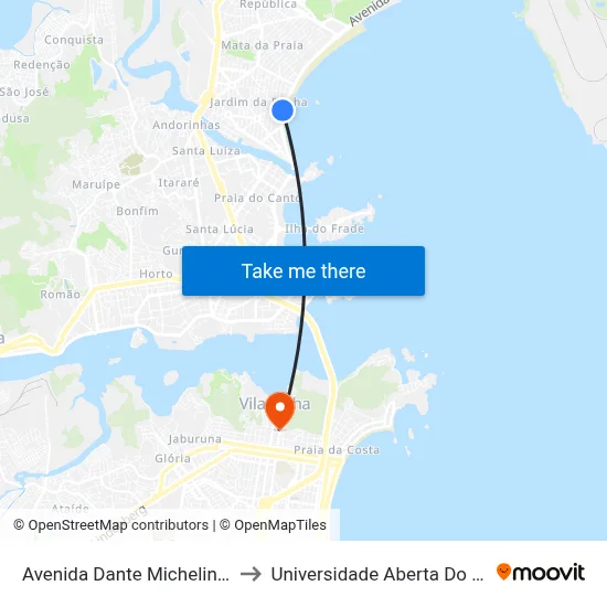 Avenida Dante Michelini, 877 to Universidade Aberta Do Brasil map
