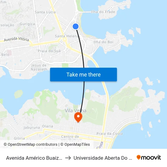 Avenida Américo Buaiz, 333 to Universidade Aberta Do Brasil map
