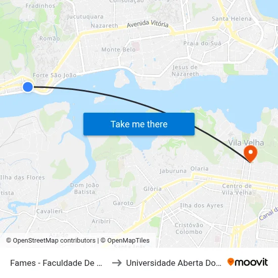 Fames - Faculdade De Música to Universidade Aberta Do Brasil map