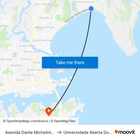 Avenida Dante Michelini, 4897 to Universidade Aberta Do Brasil map