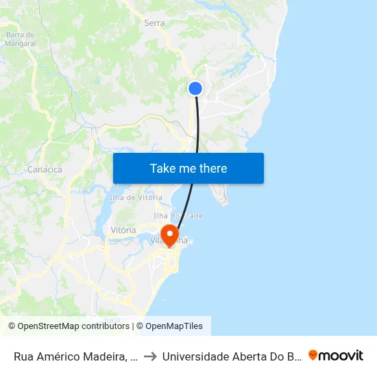 Rua Américo Madeira, 779 to Universidade Aberta Do Brasil map