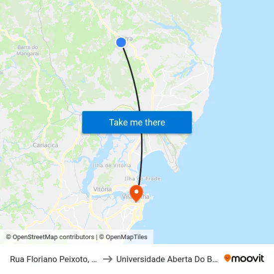 Rua Floriano Peixoto, 194 to Universidade Aberta Do Brasil map