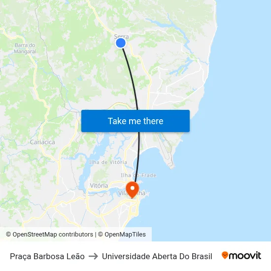 Praça Barbosa Leão to Universidade Aberta Do Brasil map