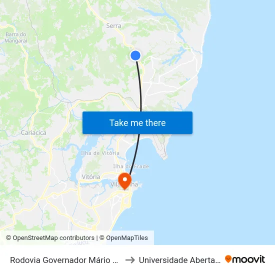 Rodovia Governador Mário Covas 13016 to Universidade Aberta Do Brasil map