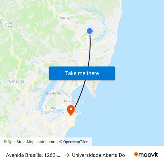Avenida Brasília, 1262-1294 to Universidade Aberta Do Brasil map