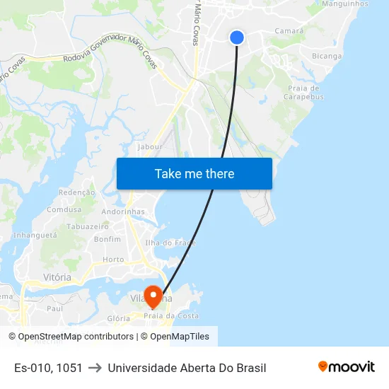 Es-010, 1051 to Universidade Aberta Do Brasil map