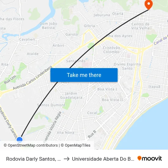 Rodovia Darly Santos, 903 to Universidade Aberta Do Brasil map