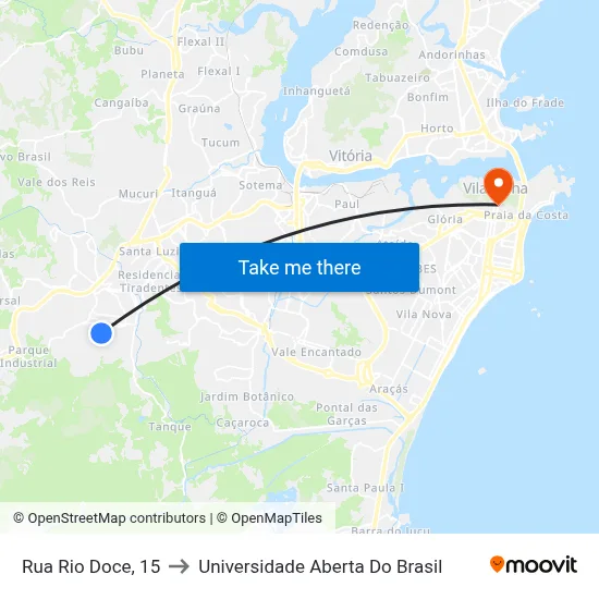 Rua Rio Doce, 15 to Universidade Aberta Do Brasil map