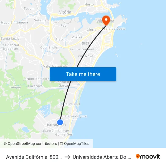 Avenida Califórnia, 800-806 to Universidade Aberta Do Brasil map