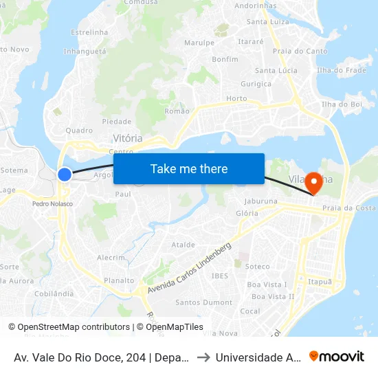 Av. Vale Do Rio Doce, 204 | Departamento Da Polícia Federal to Universidade Aberta Do Brasil map
