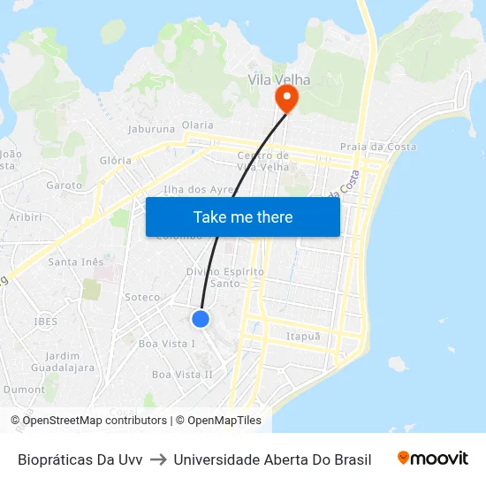 Biopráticas Da Uvv to Universidade Aberta Do Brasil map