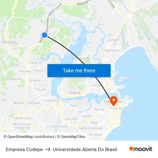 Empresa Codepe to Universidade Aberta Do Brasil map