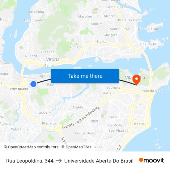 Rua Leopoldina, 344 to Universidade Aberta Do Brasil map