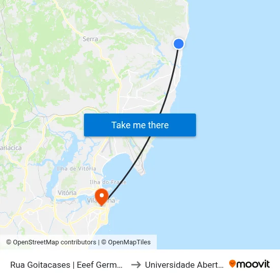Rua Goitacases | Eeef Germano André Lube to Universidade Aberta Do Brasil map