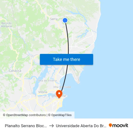 Planalto Serrano Bloco B to Universidade Aberta Do Brasil map