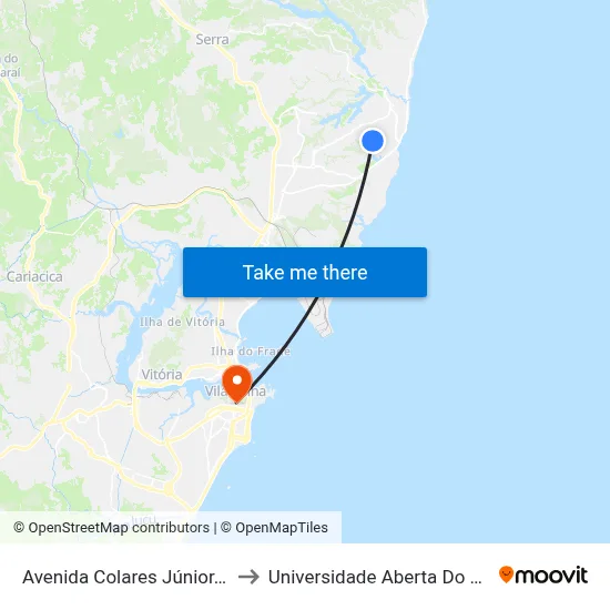 Avenida Colares Júnior, 202 to Universidade Aberta Do Brasil map