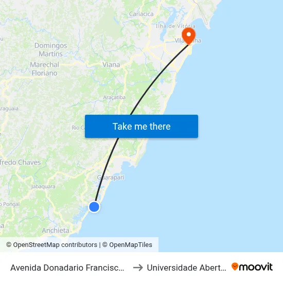 Avenida Donadario Francisco De Jesus, 121 to Universidade Aberta Do Brasil map