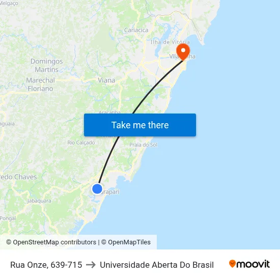 Rua Onze, 639-715 to Universidade Aberta Do Brasil map