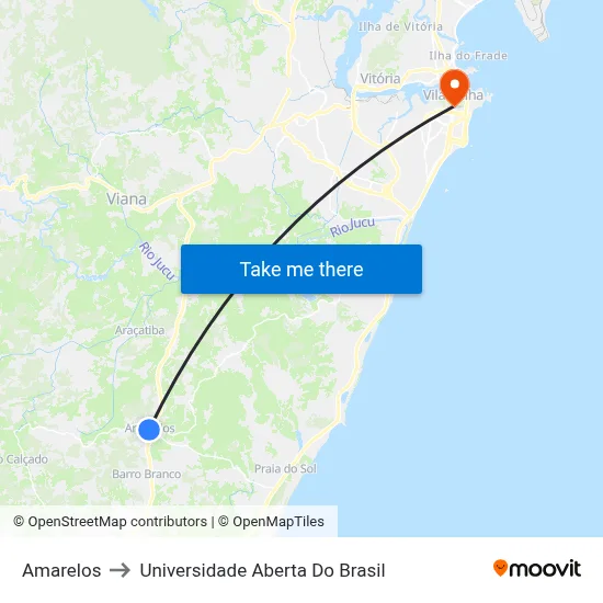 Amarelos to Universidade Aberta Do Brasil map