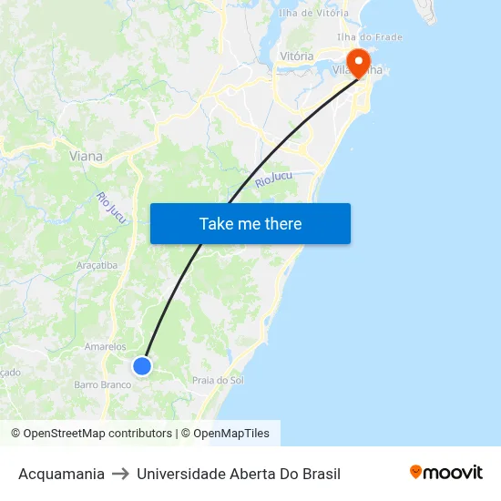Acquamania to Universidade Aberta Do Brasil map