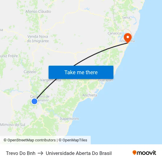 Trevo Do Bnh to Universidade Aberta Do Brasil map