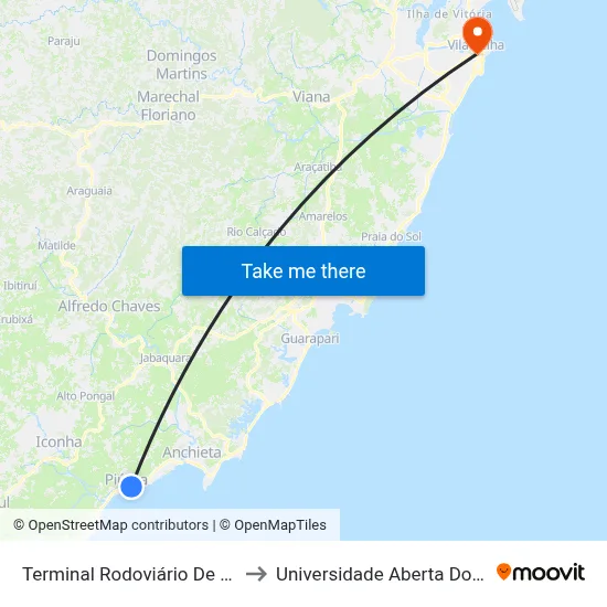 Terminal Rodoviário De Piúma to Universidade Aberta Do Brasil map