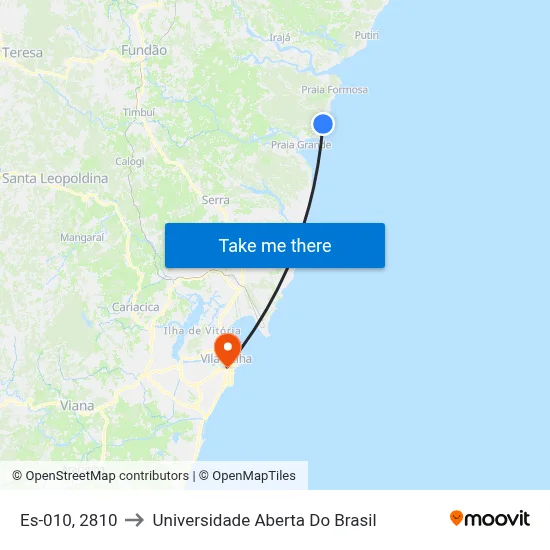 Es-010, 2810 to Universidade Aberta Do Brasil map