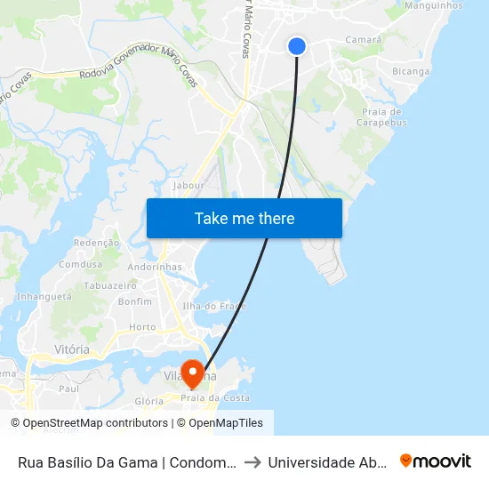 Rua Basílio Da Gama | Condomínio Caminho Do Mar to Universidade Aberta Do Brasil map