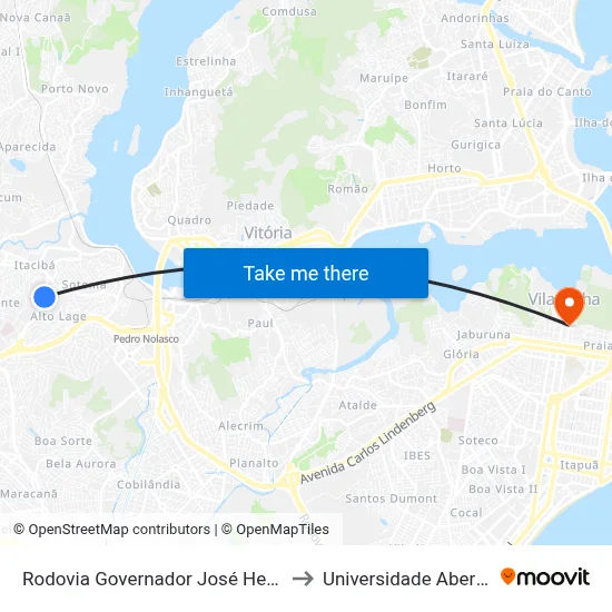 Rodovia Governador José Henrique Sette, 353 to Universidade Aberta Do Brasil map