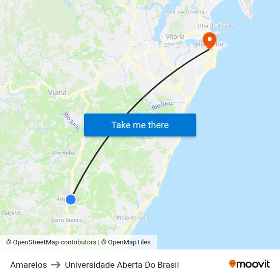 Amarelos to Universidade Aberta Do Brasil map
