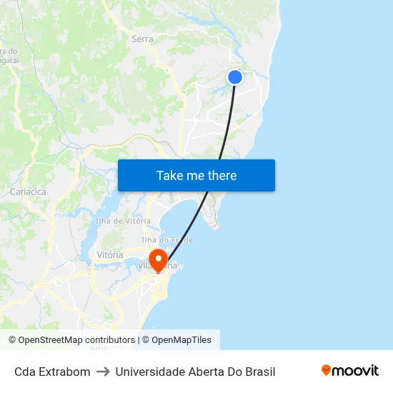 Cda Extrabom to Universidade Aberta Do Brasil map