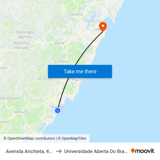 Avenida Anchieta, 412 to Universidade Aberta Do Brasil map