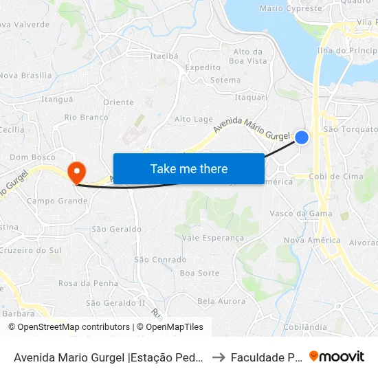 Avenida Mario Gurgel |Estação Pedro Nolasco to Faculdade Pio XII map