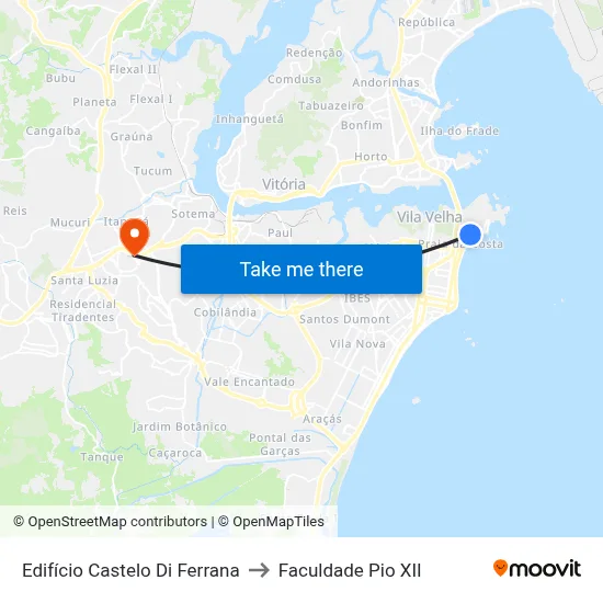 Edifício Castelo Di Ferrana to Faculdade Pio XII map