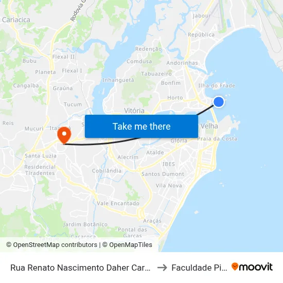 Rua Renato Nascimento Daher Carneiro, 661 to Faculdade Pio XII map