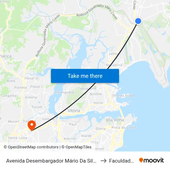 Avenida Desembargador Mário Da Silva Nunes, 5023-5265 to Faculdade Pio XII map
