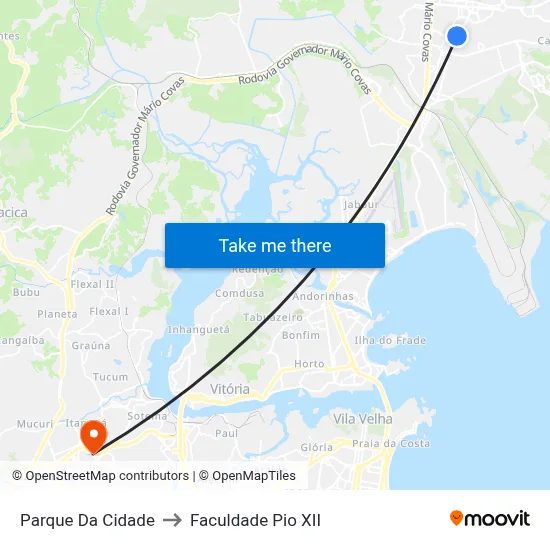 Parque Da Cidade to Faculdade Pio XII map