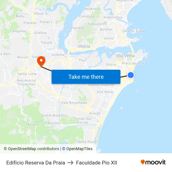 Edifício Reserva Da Praia to Faculdade Pio XII map