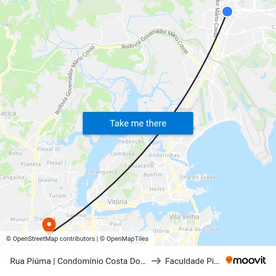 Rua Piúma | Condomínio Costa Do Marfim to Faculdade Pio XII map